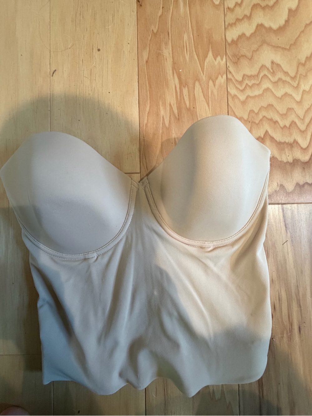 Apostrophe Beige Strapless Smooth Bustier Top size 36D
